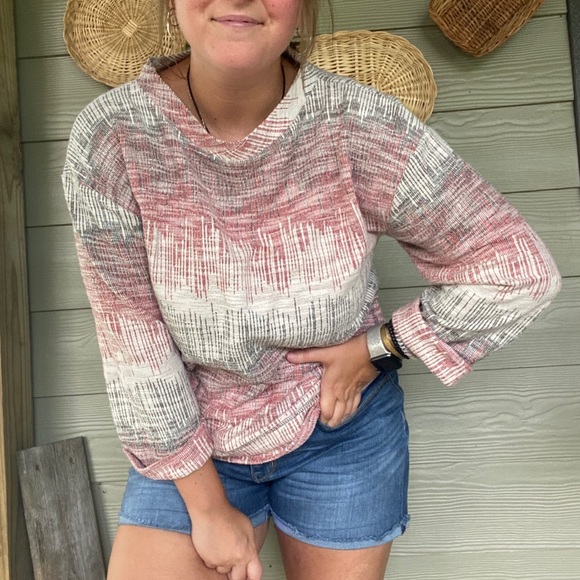 Anthropologie Tops - Anthropologie postage stamp 3/4 sleeve texture top